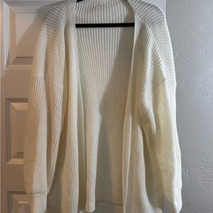 Elegant Cream Women's cardigan Sweater